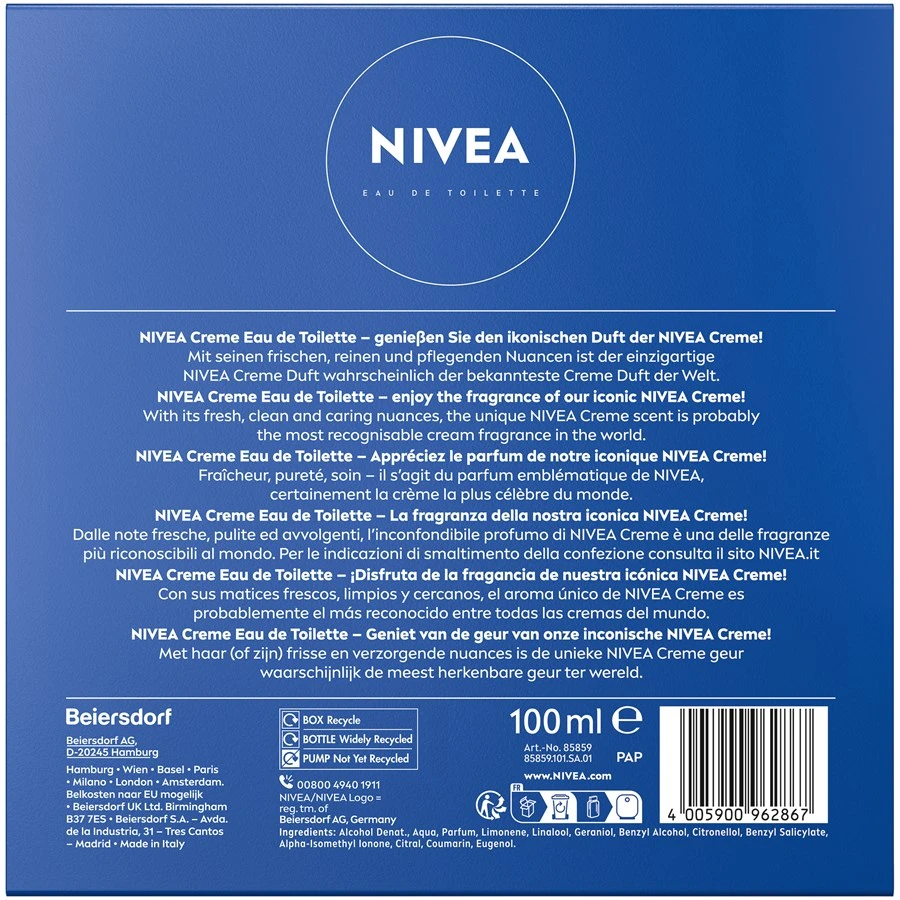 Parfums Pour Femmes Eau De Toilette Spray Cream De Nivea 4 Parfums Pour Femmes Eau De Toilette Spray Cream De Nivea – Image 4