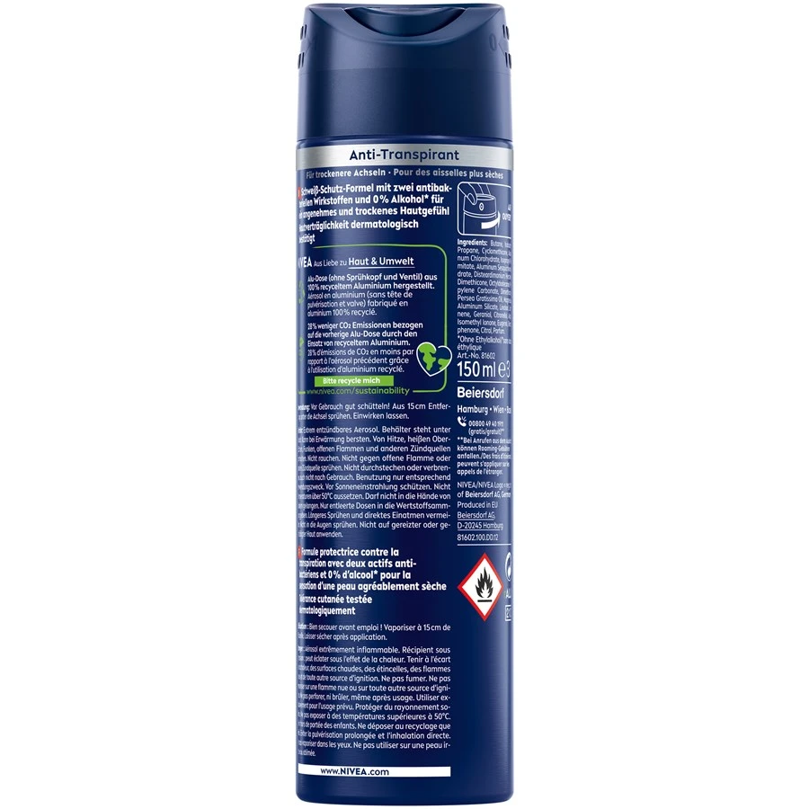 Déodorant Dry Impact Deodorant Spray Nivea Men De Nivea 2 Déodorant Dry Impact Deodorant Spray Nivea Men De Nivea – Image 2