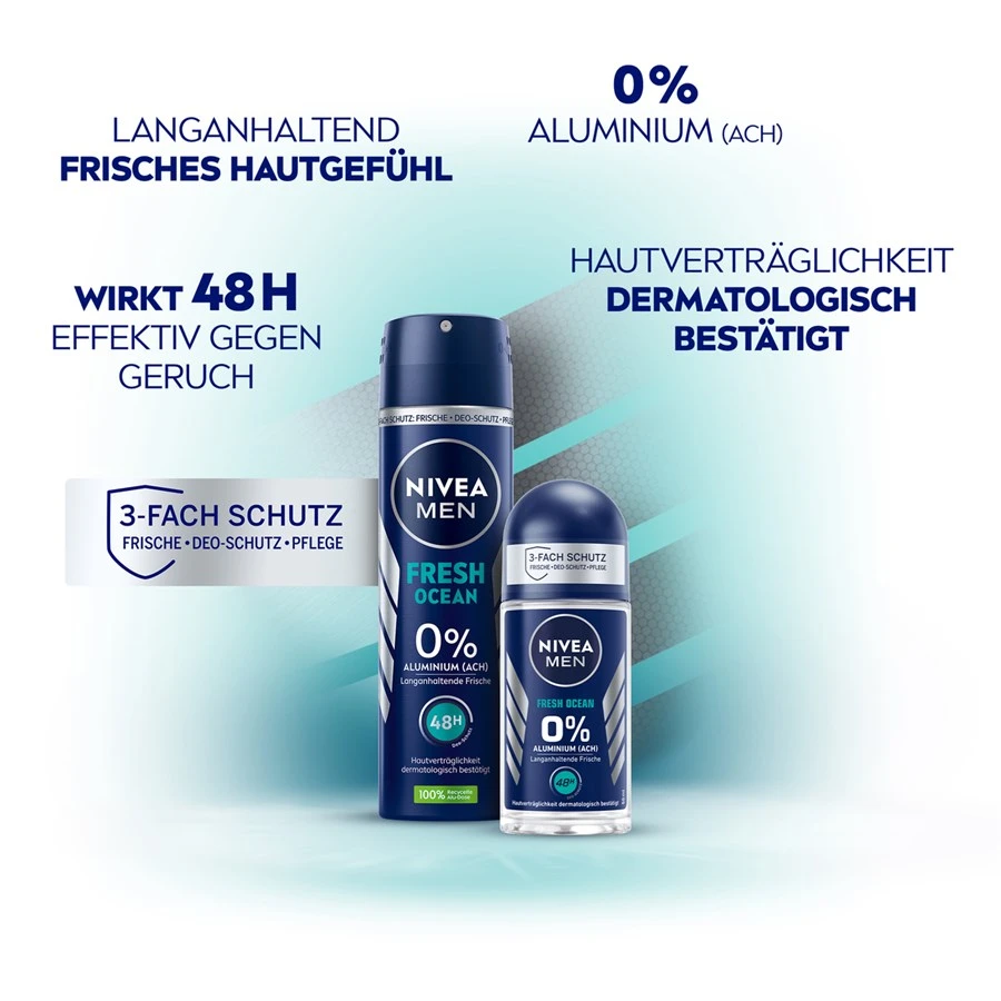 Déodorant Fresh Ocean Deodorant Spray Nivea Men De Nivea 3 Déodorant Fresh Ocean Deodorant Spray Nivea Men De Nivea – Image 3